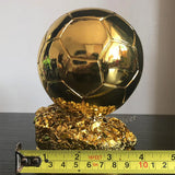 15cm High Football Trophy Gold Plated Soccer Award Resin Golden Color Model Gift Fans Souvenirs MVP