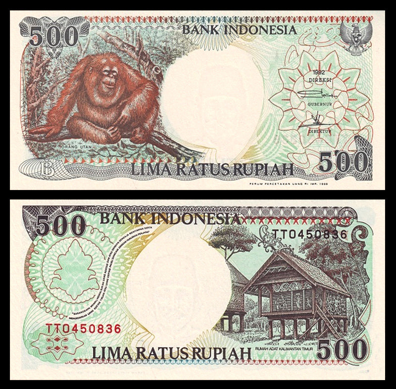 Indonesia set 3 pcs notes 100 500 1000 Rupiah 1992 (1998