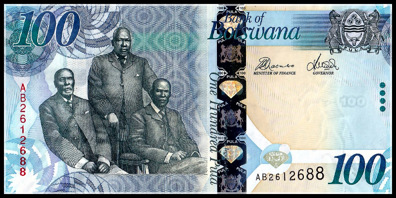 Botswana, 100 Pula, 2010, P33b, UNC Original Banknote for