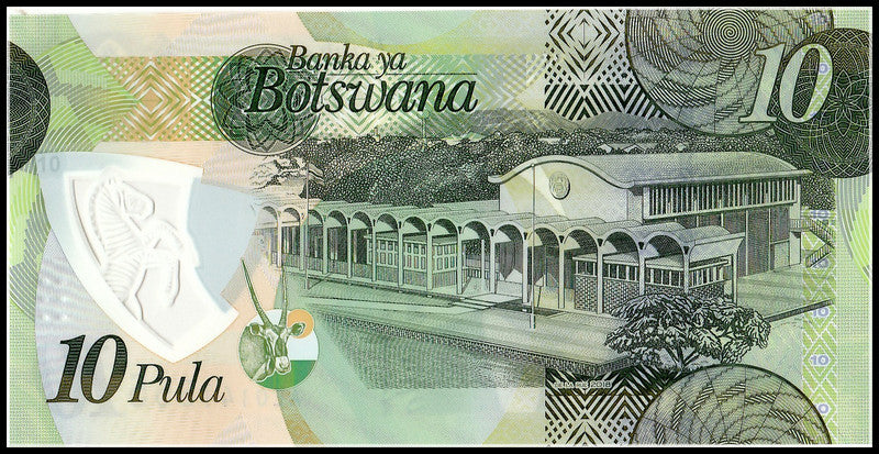 Botswana 10 Pula Polymer note 2018 UNC p-new – Panda Banknote