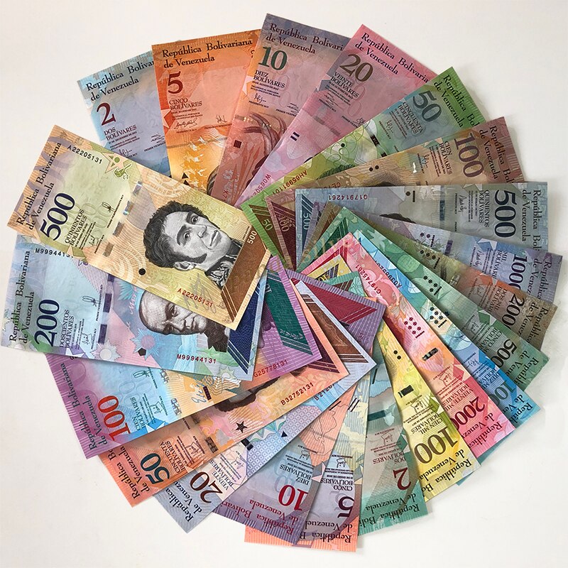 Venezuela Full Set 21 pcs 2- 500 Soberanos & 2-100000 Bolivares