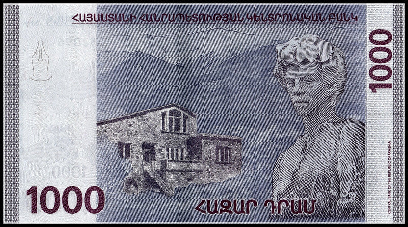 Armenia 1000 Dram , 2018 , P-NEW Hybrid UNC Original Banknote