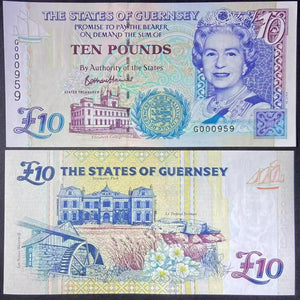 Guernsey, 10 Pounds, 2015, P-57, UNC Original Banknote for Collection