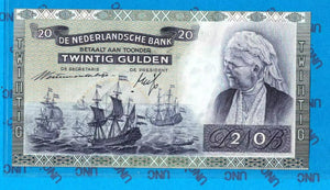 Netherlands, 20 Gulden, 1941, UNC Original Banknote for Collection