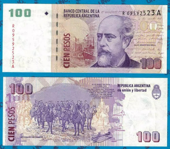 Argentina, 100 Pesos, 2012, UNC Original Banknote for Collection