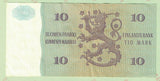 Finland, 10 Mark, 1980, P-111, Used F Condition, Original Banknote for Collection