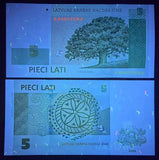 Latvia, 5 Lati,  2009 P-53, UNC Original Banknote for Collection