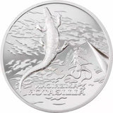 Palau, 2022, Crocodile, Colored Silver Coin 1 OZ, Real Original .999 Silver Coin, With Box and Certificate