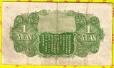 China, 1 Yuan, Central Bank of Manchuria, Used F Condition, Original Banknote for Collection