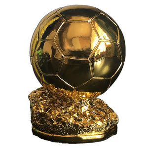 15cm High Football Trophy Gold Plated Soccer Award Resin Golden Color Model Gift Fans Souvenirs MVP