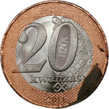 Angola, 20 Kwanzas, 2014, Bad Condition (Oxidation), Original Coin for Collection