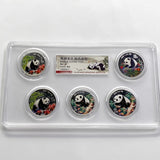 China, 1997-1999, Panda Silver Colored Coin,UNC Original Silver Coloured Coins for Collection