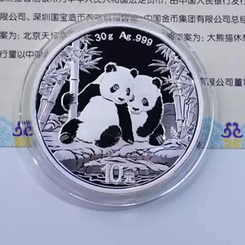 2007 - 2026 Panda Silver Commemorative Coin, Real Original Silver