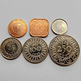 Surinam, Set 6 PCS Coins, 1980-1989, Coin for Colleciton