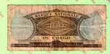 Congo, 100 Francs, 1961, Used VF Condition, Original Banknote for Collection