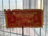 China, 5 Yuan, 1940, Central Reserve Bank, Used Bad Condition XF, Original Banknote for Collection