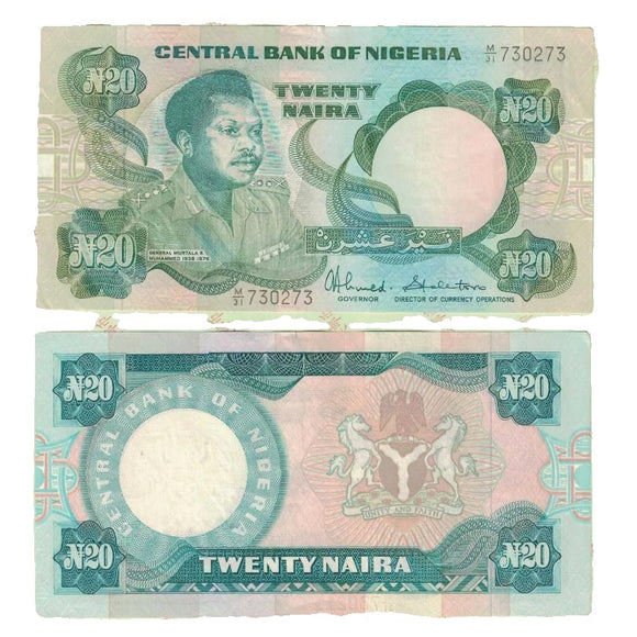 Nigeria, 20 Naira, 1984 P-26, Used F Condition, Original Banknote for Collection