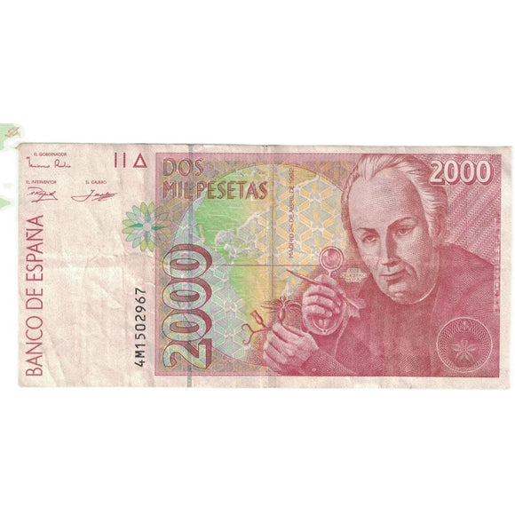 Spain, 2000 Pesetas, 1992, UNC Original Banknote for Collection