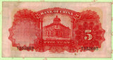 China, 5 Yuan, 1931, Bank of China, Used Condition F, Original Banknote for Collection