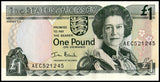 Jersey Island 1 Pound 2000 P-26, UNC original banknote