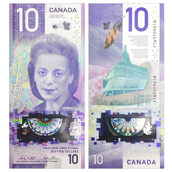 Canada, 10 Dollars, 2018 P-77, Polymer UNC Original Banknote for Collection