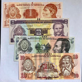 Honduras Set 4 pcs ( 1 2 5 10 Lempira ), Random year, banknotes P-86 89 90 91, UNC original banknote