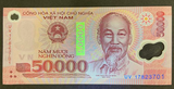 Vietnam 50000 Dong, 2014-2017 P-121, Polymer UNC Original Banknote for Collection