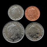 Cayman Islands, Set 4 PCS Coins, Original Coin for Collection
