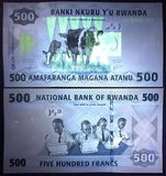 Rwanda 500 Francs, 2013 P-38, UNC Original Banknote for Collection