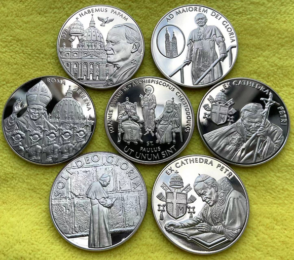 Malta, 10 Lira, Set 7 PCS Coins, 2005, UNC Original Coin for Collection