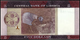 Liberia 5 Dollars 2016 P-New UNC Original Banknote