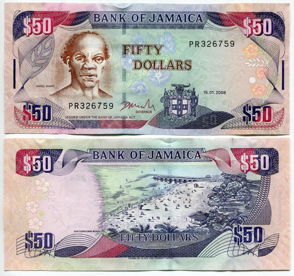 Jamaica, 50 Dollars, 2008, P-83c, UNC Original Banknote for Collection
