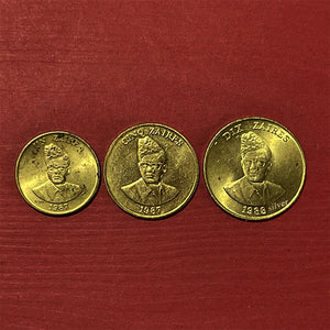 Zaire Set 3 PCS (1 5 10Z) Coins, 1987 , VF Conditon Coin for Collection