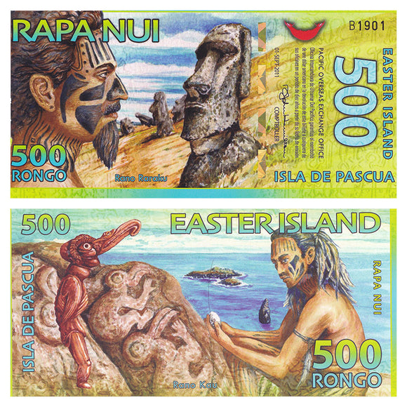 Easter Island 500 Rongo, 2012, Polymer, UNC banknote