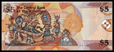 Bahamas, 5 Dollars, 2013, P-72b, UNC Original Banknote for Collection