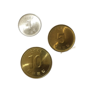 South Korea Set 3 PCS Coins, ( 1 5 10 Jeon )1983-2005 Old Edition, Original Coin for Collection