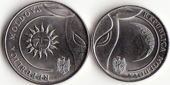 Moldova set 2 pcs coins (1 - 2 Lei ) 2018 
