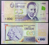 Uruguay, 100 Pesos, 2015, P-95, UNC Original Banknote for Collection