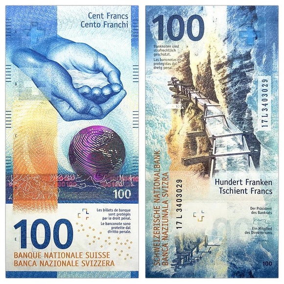 Switzerland, 100 Francs, 2017 P-New, UNC Original Banknote for Collection