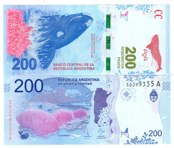 Argentina, 200 Pesos, 2016, UNC Original Banknote for Collection