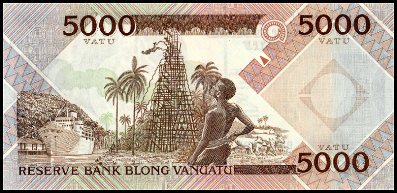 Vanuatu, 5000 Vatu, 2006, P-7&12, UNC Original Banknote for Collection ...