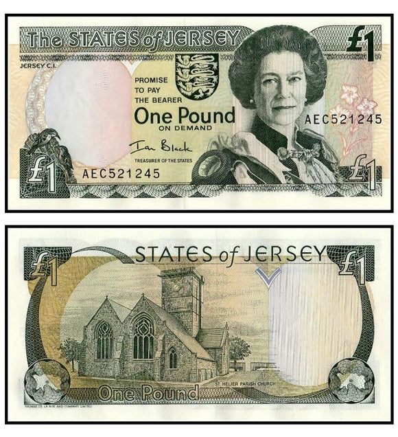 Jersey Island 1 Pound 2000 P-26, UNC original banknote