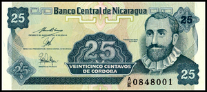 Nicaragua, 25 Centavos,1991, P-170, UNC Original Banknote for Collection