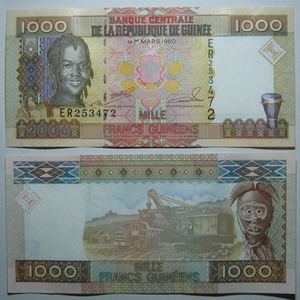 Guinea, 1000 Francs, 2006, UNC Original Banknote for Collection