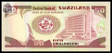 Swaziland, 50 Emalangeni, 2001,  P-31a, UNC Original Banknote for Collection