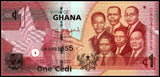 Ghana 1 Cedi 2014 P-37 UNC original banknote