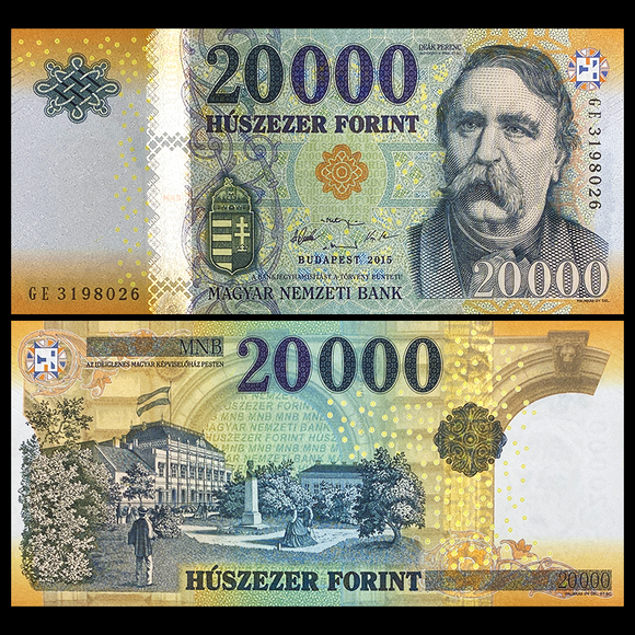 Hungary, 20000 Forint, 2017, UNC Original Banknote for Collection