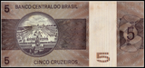 Brazil, 5 Cruzeiros, 1973-79 Random Year,  P-192, AUNC Original Banknote for Collection
