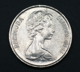 Bermuda, 5 Cents, 1970-1985 Random Year, VF Used Condition, Original Coin for Collection