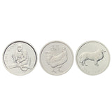 Cook Islands Set 3 PCS Coins, 2003 Animal Aluminum Coin